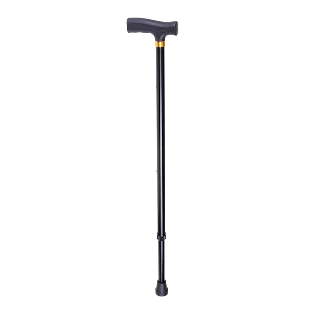Cane, adjustable, Material: cane: aluminium, grip: wood, colour: black, Tube Ø: 19 mm Cane, adjustable, Material: cane: aluminium, grip: wood, colour: black, Tube Ø: 19 mm
