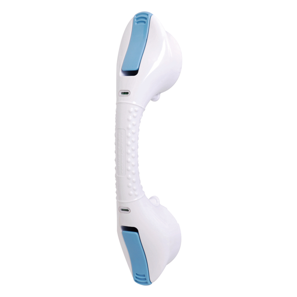 Handle, mobile, Material: plastic, colour: white, Handle-Ø: 32 mm, Total length: 420 mm, Distance from wall: 70 mm, Suction cup-Ø: 100 mm, Max. load capacity: 60 kg Handle, mobile, Material: plastic, colour: white, Handle-Ø: 32 mm, Total length: 420 mm, Distance from wall: 70 mm, Suction cup-Ø: 100 mm, Max. load capacity: 60 kg