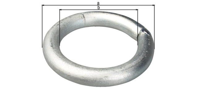 Anneau de fixation, Matériau: Acier brut, Finition: zinguée, Ø extérieur: 65 mm, Ø intérieur: 45 mm, Épaisseur du matériau: 9,00 mm Anneau de fixation, Matériau: Acier brut, Finition: zinguée, Ø extérieur: 65 mm, Ø intérieur: 45 mm, Épaisseur du matériau: 9,00 mm