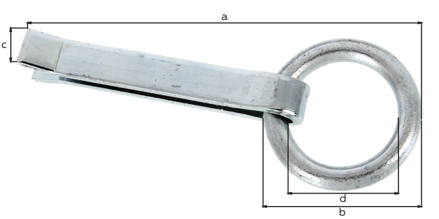 Anneau de fixation, Matériau: Acier brut, Finition: zinguée, à sceller, Longueur: 170 mm, Ø extérieur: 65 mm, Largeur: 15 mm, Ø intérieur: 45 mm, Barre carrée: 5 x 5 mm, Épaisseur du matériau: 10,00 mm Anneau de fixation, Matériau: Acier brut, Finition: zinguée, à sceller, Longueur: 170 mm, Ø extérieur: 65 mm, Largeur: 15 mm, Ø intérieur: 45 mm, Barre carrée: 5 x 5 mm, Épaisseur du matériau: 10,00 mm