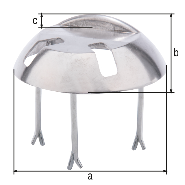Podpora nabiegowa, z podłużnymi otworami, materiał: odlew aluminiowy, do zabetonowania, Średnica: 205 mm, Wysokość: 65 mm, Wysokość zatrzymania: 17 mm, Ilość otworów: 1, Otwór: 50 x 20 mm Podpora nabiegowa, z podłużnymi otworami, materiał: odlew aluminiowy, do zabetonowania, Średnica: 205 mm, Wysokość: 65 mm, Wysokość zatrzymania: 17 mm, Ilość otworów: 1, Otwór: 50 x 20 mm