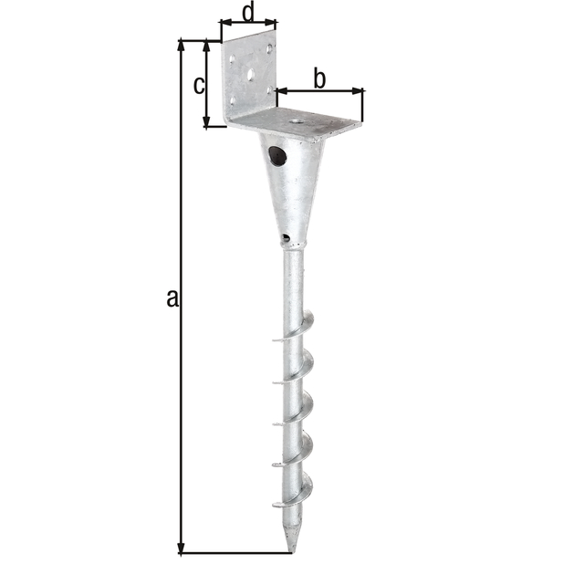 Ancre de poteau en L pour poteaux en bois carré, Matériau: Acier brut, Finition: galvanisée à chaud, à visser , Hauteur totale: 470 mm, Largeur: 95 mm, Hauteur: 70 mm, Profondeur: 70 mm, Épaisseur du matériau: 4,00 mm, Nombre de trous: 1 / 4, Trou: Ø15 / Ø7,5 mm Ancre de poteau en L pour poteaux en bois carré, Matériau: Acier brut, Finition: galvanisée à chaud, à visser , Hauteur totale: 470 mm, Largeur: 95 mm, Hauteur: 70 mm, Profondeur: 70 mm, Épaisseur du matériau: 4,00 mm, Nombre de trous: 1 / 4, Trou: Ø15 / Ø7,5 mm