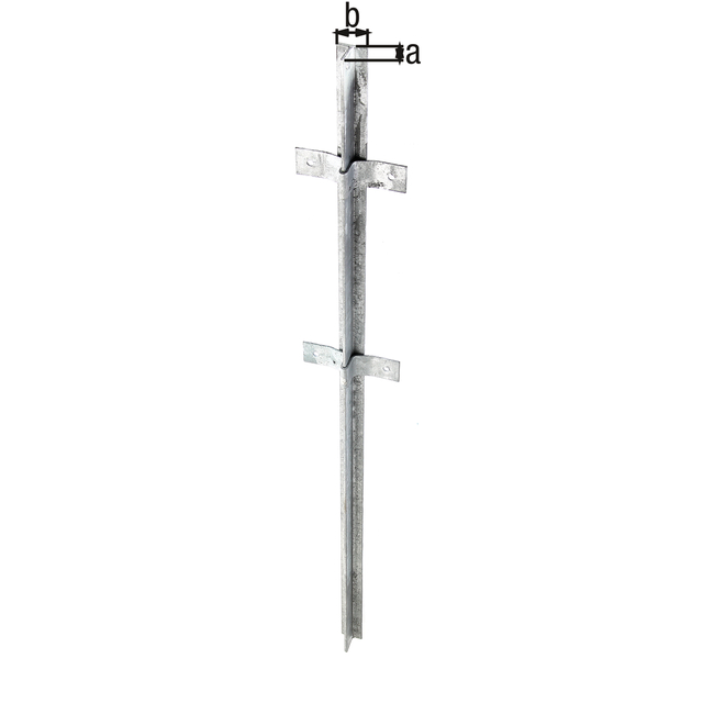 Piquet de clôture en T, Matériau: Acier brut, Finition: galvanisée passivée, Largeur: 40 mm, Hauteur: 40 mm, Longueur: 1200 mm, Épaisseur du matériau: 5,00 mm Piquet de clôture en T, Matériau: Acier brut, Finition: galvanisée passivée, Largeur: 40 mm, Hauteur: 40 mm, Longueur: 1200 mm, Épaisseur du matériau: 5,00 mm