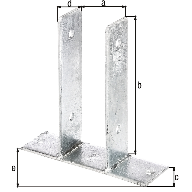 Staffa porta palo ad U, Materiale: acciaio grezzo, superficie: zincata a fuoco, da avvitare, con marcatura CE ai sensi della ETA-10/0210, larghezza netta: 71 mm, altezza: 200 mm, Profondità piastra da avvitare: 60 mm, Profondità supporto: 50 mm, Lunghezza piastra da avvitare: 200 mm, Spessore del materiale: 4,00 mm, Numero di fori: 6, Foro: Ø11 mm Staffa porta palo ad U, Materiale: acciaio grezzo, superficie: zincata a fuoco, da avvitare, con marcatura CE ai sensi della ETA-10/0210, larghezza netta: 71 mm, altezza: 200 mm, Profondità piastra da avvitare: 60 mm, Profondità supporto: 50 mm, Lunghezza piastra da avvitare: 200 mm, Spessore del materiale: 4,00 mm, Numero di fori: 6, Foro: Ø11 mm