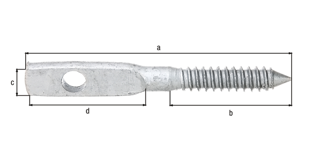 Équerre pour clôture tressée à tête plate, Matériau: Acier brut, Finition: galvanisée à chaud, à visser , Longueur totale: 100 mm, Longueur filetée: 40 mm, Largeur de la feuille: 14,5 mm, Longueur de la lame: 47 mm, Épaisseur du matériau: 3,00 mm, Filetage-Ø: 10 mm, Nombre de trous: 1, Trou: Ø9 mm Équerre pour clôture tressée à tête plate, Matériau: Acier brut, Finition: galvanisée à chaud, à visser , Longueur totale: 100 mm, Longueur filetée: 40 mm, Largeur de la feuille: 14,5 mm, Longueur de la lame: 47 mm, Épaisseur du matériau: 3,00 mm, Filetage-Ø: 10 mm, Nombre de trous: 1, Trou: Ø9 mm