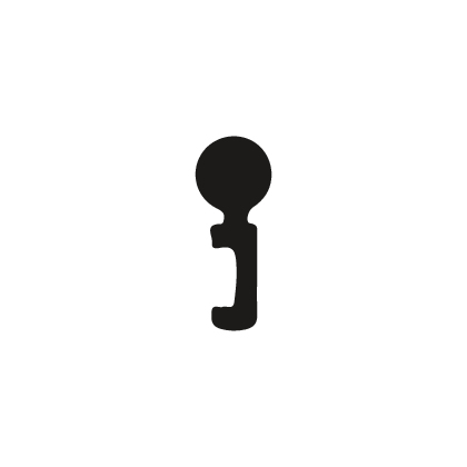Clé pour serrures en applique, Matériau: Zinc coulé sous pression, Renflement: 1 Clé pour serrures en applique, Matériau: Zinc coulé sous pression, Renflement: 1