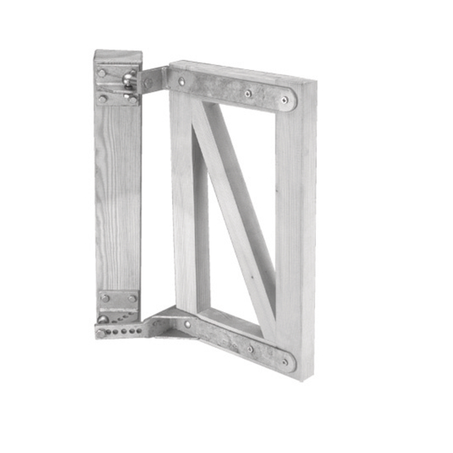 Lifting gate fitting for wooden gates, for uneven terrain, Material: fittings: raw steel, Surface: fittings: hot-dip galvanised, ball angle joint and fastening material: galvanised, for screwing on Lifting gate fitting for wooden gates, for uneven terrain, Material: fittings: raw steel, Surface: fittings: hot-dip galvanised, ball angle joint and fastening material: galvanised, for screwing on