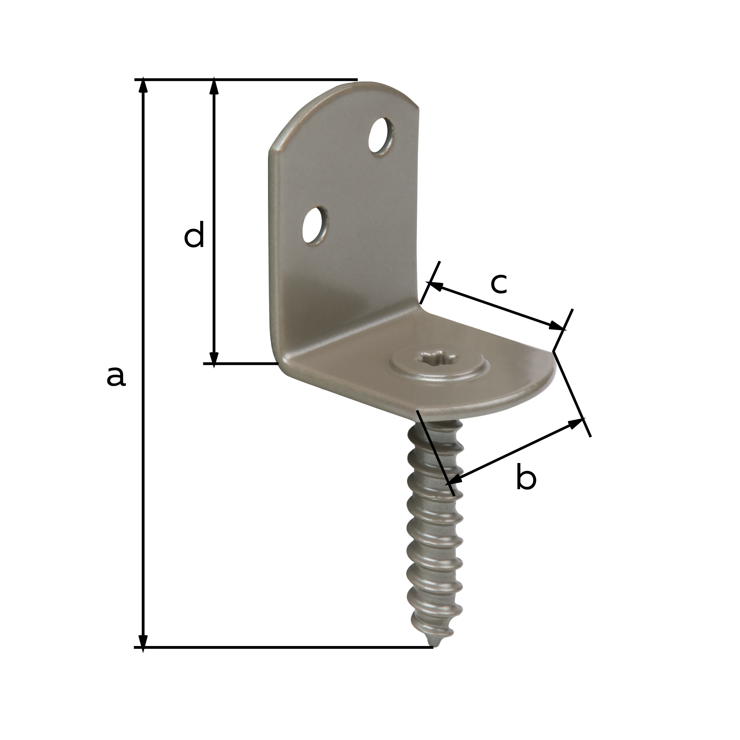 DURAVIS® Fence bracket, L-shape, Material: steel, blue galvanised, Surface: pearl beige duplex-coated RAL 1035, Total height: 83 mm, Width: 30 mm, Depth: 32 mm, Height: 38 mm, Wooden thread Ø: 8 x 45 mm, Drive: hexagon head (star) size 30, Material thickness: 2.00 mm, No. of holes: 2, Hole: Ø5 mm, 20-year warranty against rusting through DURAVIS® Fence bracket, L-shape, Material: steel, blue galvanised, Surface: pearl beige duplex-coated RAL 1035, Total height: 83 mm, Width: 30 mm, Depth: 32 mm, Height: 38 mm, Wooden thread Ø: 8 x 45 mm, Drive: hexagon head (star) size 30, Material thickness: 2.00 mm, No. of holes: 2, Hole: Ø5 mm, 20-year warranty against rusting through
