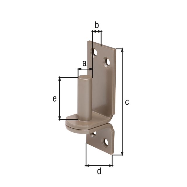 DURAVIS® Kloben auf Platte, DI-Haken, mit versenkten Schraublöchern, Material: Stahl, blau verzinkt, Oberfläche: perlbeige duplexbeschichtet RAL 1035, Dornmaß-Ø: 13 mm, Abstand Dorn - Platte: 11 mm, Plattenhöhe: 100 mm, Plattenbreite: 35 mm, Länge Dorn: 40 mm, Materialstärke: 4,00 mm, Anzahl Löcher: 4, Loch: Ø6,5 mm, 20 Jahre Garantie gegen Durchrosten DURAVIS® Kloben auf Platte, DI-Haken, mit versenkten Schraublöchern, Material: Stahl, blau verzinkt, Oberfläche: perlbeige duplexbeschichtet RAL 1035, Dornmaß-Ø: 13 mm, Abstand Dorn - Platte: 11 mm, Plattenhöhe: 100 mm, Plattenbreite: 35 mm, Länge Dorn: 40 mm, Materialstärke: 4,00 mm, Anzahl Löcher: 4, Loch: Ø6,5 mm, 20 Jahre Garantie gegen Durchrosten