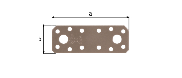 DURAVIS® Flachverbinder, Material: Stahl, sendzimirverzinkt, Oberfläche: perlbeige duplexbeschichtet RAL 1035, mit Kennzeichnung nach EN 14545, Länge: 96 mm, Breite: 35 mm, Materialstärke: 2,50 mm, Anzahl Löcher: 2 / 12, Loch: Ø11 / Ø5 mm, 20 Jahre Garantie gegen Durchrosten DURAVIS® Flachverbinder, Material: Stahl, sendzimirverzinkt, Oberfläche: perlbeige duplexbeschichtet RAL 1035, mit Kennzeichnung nach EN 14545, Länge: 96 mm, Breite: 35 mm, Materialstärke: 2,50 mm, Anzahl Löcher: 2 / 12, Loch: Ø11 / Ø5 mm, 20 Jahre Garantie gegen Durchrosten