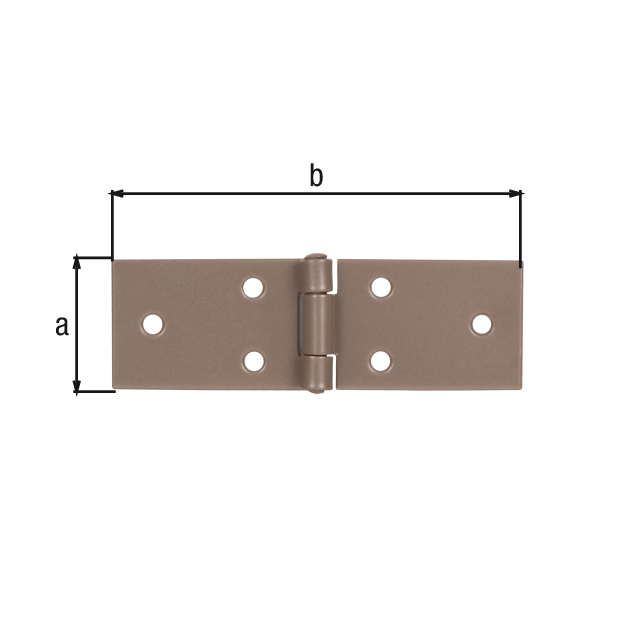 DURAVIS® Charnière, avec goupille en acier inoxydable rivetée, avec trous de vis fraisés, Matériau: Acier, galvanisé, Finition: double plastification beige perle RAL 1035, Longueur: 32 mm, Largeur: 100 mm, Version: roulée, Épaisseur du matériau: 1,50 mm, Nombre de trous: 6, Trou: Ø4,6 mm, Garantie de 20 ans contre l'oxydation DURAVIS® Charnière, avec goupille en acier inoxydable rivetée, avec trous de vis fraisés, Matériau: Acier, galvanisé, Finition: double plastification beige perle RAL 1035, Longueur: 32 mm, Largeur: 100 mm, Version: roulée, Épaisseur du matériau: 1,50 mm, Nombre de trous: 6, Trou: Ø4,6 mm, Garantie de 20 ans contre l'oxydation