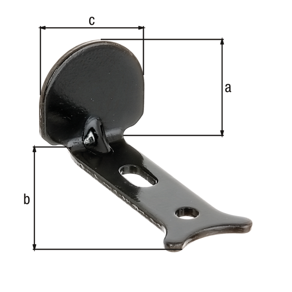 Butée de volet coudée, Matériau: Acier brut, Finition: laquée noire par immersion cataphorèse, à sceller, Hauteur: 35 mm, Profondeur: 65 mm, Largeur: 35 mm, Épaisseur du matériau: 3,00 mm, Nombre de trous: 1 / 1, Trou: 14 x 6,5 / Ø6,5 mm Butée de volet coudée, Matériau: Acier brut, Finition: laquée noire par immersion cataphorèse, à sceller, Hauteur: 35 mm, Profondeur: 65 mm, Largeur: 35 mm, Épaisseur du matériau: 3,00 mm, Nombre de trous: 1 / 1, Trou: 14 x 6,5 / Ø6,5 mm