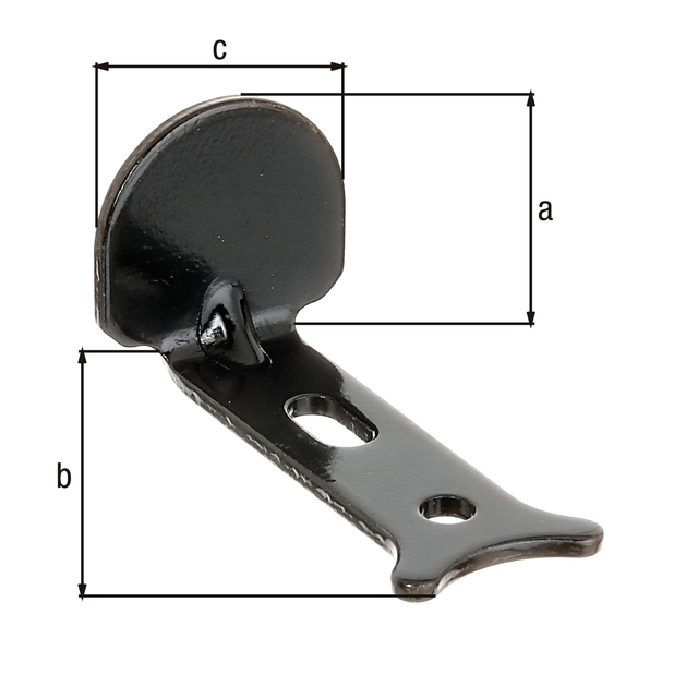 Butée de volet coudée, Matériau: Acier brut, Finition: laquée noire par immersion cataphorèse, à sceller, Hauteur: 35 mm, Profondeur: 65 mm, Largeur: 35 mm, Épaisseur du matériau: 3,00 mm, Nombre de trous: 1 / 1, Trou: 14 x 6,5 / Ø6,5 mm Butée de volet coudée, Matériau: Acier brut, Finition: laquée noire par immersion cataphorèse, à sceller, Hauteur: 35 mm, Profondeur: 65 mm, Largeur: 35 mm, Épaisseur du matériau: 3,00 mm, Nombre de trous: 1 / 1, Trou: 14 x 6,5 / Ø6,5 mm