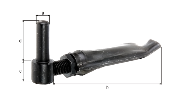 Gozne para empotrar en forma F, Material: Acero crudo, Superficie: Barniz de inmersión negro aplicado de forma cataforética, Ø Entre eje: 14 mm, Longitud: 110 mm, Altura: 30 mm, Longitud del eje: 50 mm, ajustable en: 27 mm, Roscado: M16 Gozne para empotrar en forma F, Material: Acero crudo, Superficie: Barniz de inmersión negro aplicado de forma cataforética, Ø Entre eje: 14 mm, Longitud: 110 mm, Altura: 30 mm, Longitud del eje: 50 mm, ajustable en: 27 mm, Roscado: M16