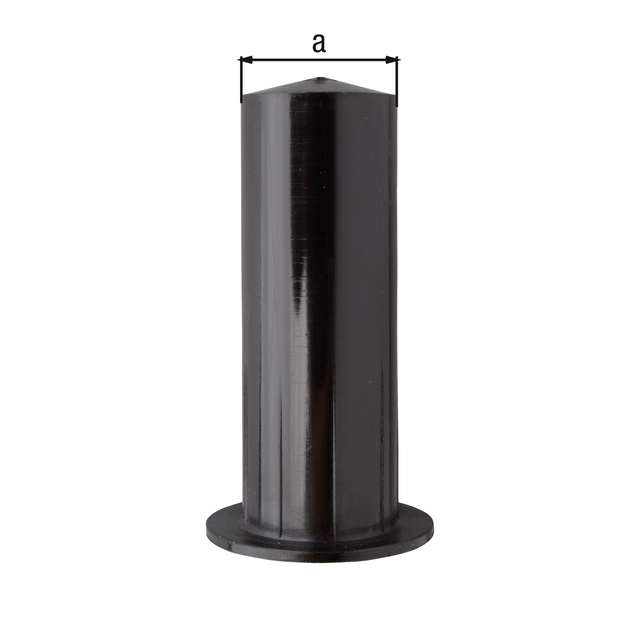 Adaptador para gozne, apto para todos los goznes con espiga de Ø12 mm, Material: PVC, color: negro, Ø exterior: 14 mm, CutCase Adaptador para gozne, apto para todos los goznes con espiga de Ø12 mm, Material: PVC, color: negro, Ø exterior: 14 mm, CutCase