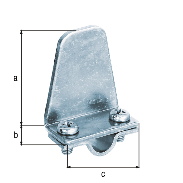 Ogranicznik blokady do okiennic, typ marsylski, materiał: stal surowa, powierzchnia: ocynkowana galwanicznie, pasywowana na niebiesko, Wysokość: 40 mm, Hamulce z odstępem - ściana: 18 mm, Szerokość: 35 mm, Opis artykułu: Płyta mocująca z okrągłym przetłoczeniem, Grubość materiału: 2,50 mm
