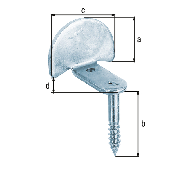 Tope de postigo de ventana acodado, Material: Acero crudo, Superficie: galvanizado, para atornillar, Altura: 26 mm, Frenos de distancia - pared: 35 mm, Anchura: 36 mm, Longitud de la rosca: 33 mm, Ø del roscado de madera: 6 x 15 mm, Espesura del material: 3,00 mm, Número de agujeros: 1, Perforación: Ø4,5 mm Tope de postigo de ventana acodado, Material: Acero crudo, Superficie: galvanizado, para atornillar, Altura: 26 mm, Frenos de distancia - pared: 35 mm, Anchura: 36 mm, Longitud de la rosca: 33 mm, Ø del roscado de madera: 6 x 15 mm, Espesura del material: 3,00 mm, Número de agujeros: 1, Perforación: Ø4,5 mm