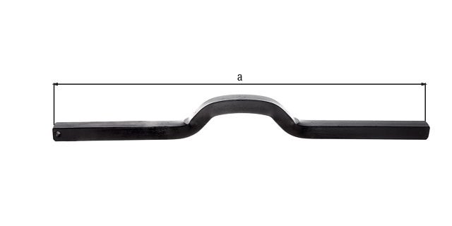 Barre de sécurité, Matériau: Acier brut, Finition: laquée noire par immersion cataphorèse, Longueur: 410 mm