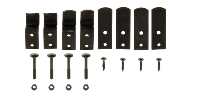 Zestaw akcesoriów do sztaby zabezpieczającej do okiennic uchylnych z pręta stalowego kwadratowego, materiał: stal surowa, powierzchnia: ocynkowana galwanicznie, pasywowana na czarno, Zawartość J.sp.: 1 szt., Opakowanie do sklepów samoobsługowych Zestaw akcesoriów do sztaby zabezpieczającej do okiennic uchylnych z pręta stalowego kwadratowego, materiał: stal surowa, powierzchnia: ocynkowana galwanicznie, pasywowana na czarno, Zawartość J.sp.: 1 szt., Opakowanie do sklepów samoobsługowych