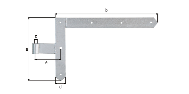 Bandella a squadra per cancelli, modello diritto, estremità a punta, per cancelli con telaio, Materiale: acciaio grezzo, superficie: zincata a fuoco, altezza: 250 mm, lunghezza: 400 mm, Rotolo-Ø: 13 mm, Larghezza: 40 mm, Distanza centro bandella - Ruota centrale: 100 mm, Modello: sopra, Spessore del materiale: 5,00 mm, Numero di fori: 5 / 1, Foro: Ø7 / Ø10 mm Bandella a squadra per cancelli, modello diritto, estremità a punta, per cancelli con telaio, Materiale: acciaio grezzo, superficie: zincata a fuoco, altezza: 250 mm, lunghezza: 400 mm, Rotolo-Ø: 13 mm, Larghezza: 40 mm, Distanza centro bandella - Ruota centrale: 100 mm, Modello: sopra, Spessore del materiale: 5,00 mm, Numero di fori: 5 / 1, Foro: Ø7 / Ø10 mm
