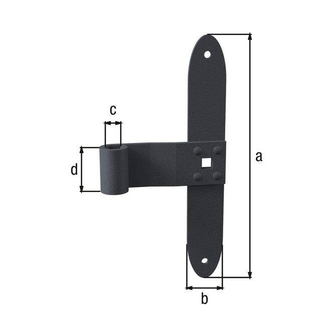 Ovado Window shutter middle hinge, straight, rounded, Material: steel, Surface: galvanised, graphite grey powder-coated, Height: 200 mm, Width: 30 mm, Roller dia.: 13 mm, Height of the roller: 35 mm, Material thickness: 3.00 mm, No. of holes: 2 / 1, Hole: Ø5.5 / 9 x 9 mm, CutCase Ovado Window shutter middle hinge, straight, rounded, Material: steel, Surface: galvanised, graphite grey powder-coated, Height: 200 mm, Width: 30 mm, Roller dia.: 13 mm, Height of the roller: 35 mm, Material thickness: 3.00 mm, No. of holes: 2 / 1, Hole: Ø5.5 / 9 x 9 mm, CutCase