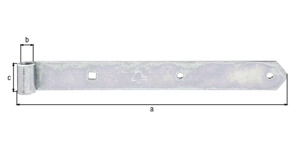 Ladenband, gerade, Abschluss abgerundet, Material: Stahl roh, Oberfläche: galvanisch verzinkt, Dickschichtschutz, Länge: 400 mm, Rollen-Ø: 16 mm, Breite: 45 mm, Materialstärke: 5,00 mm, Anzahl Löcher: 2 / 1, Loch: Ø9 / 11 x 11 mm Ladenband, gerade, Abschluss abgerundet, Material: Stahl roh, Oberfläche: galvanisch verzinkt, Dickschichtschutz, Länge: 400 mm, Rollen-Ø: 16 mm, Breite: 45 mm, Materialstärke: 5,00 mm, Anzahl Löcher: 2 / 1, Loch: Ø9 / 11 x 11 mm