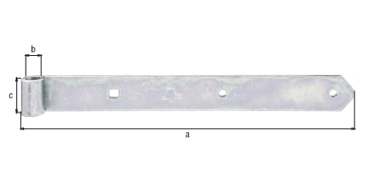 Ladenband, gerade, Abschluss abgerundet, Material: Stahl roh, Oberfläche: galvanisch verzinkt, Dickschichtschutz, Länge: 400 mm, Rollen-Ø: 16 mm, Breite: 45 mm, Materialstärke: 5,00 mm, Anzahl Löcher: 2 / 1, Loch: Ø9 / 11 x 11 mm Ladenband, gerade, Abschluss abgerundet, Material: Stahl roh, Oberfläche: galvanisch verzinkt, Dickschichtschutz, Länge: 400 mm, Rollen-Ø: 16 mm, Breite: 45 mm, Materialstärke: 5,00 mm, Anzahl Löcher: 2 / 1, Loch: Ø9 / 11 x 11 mm
