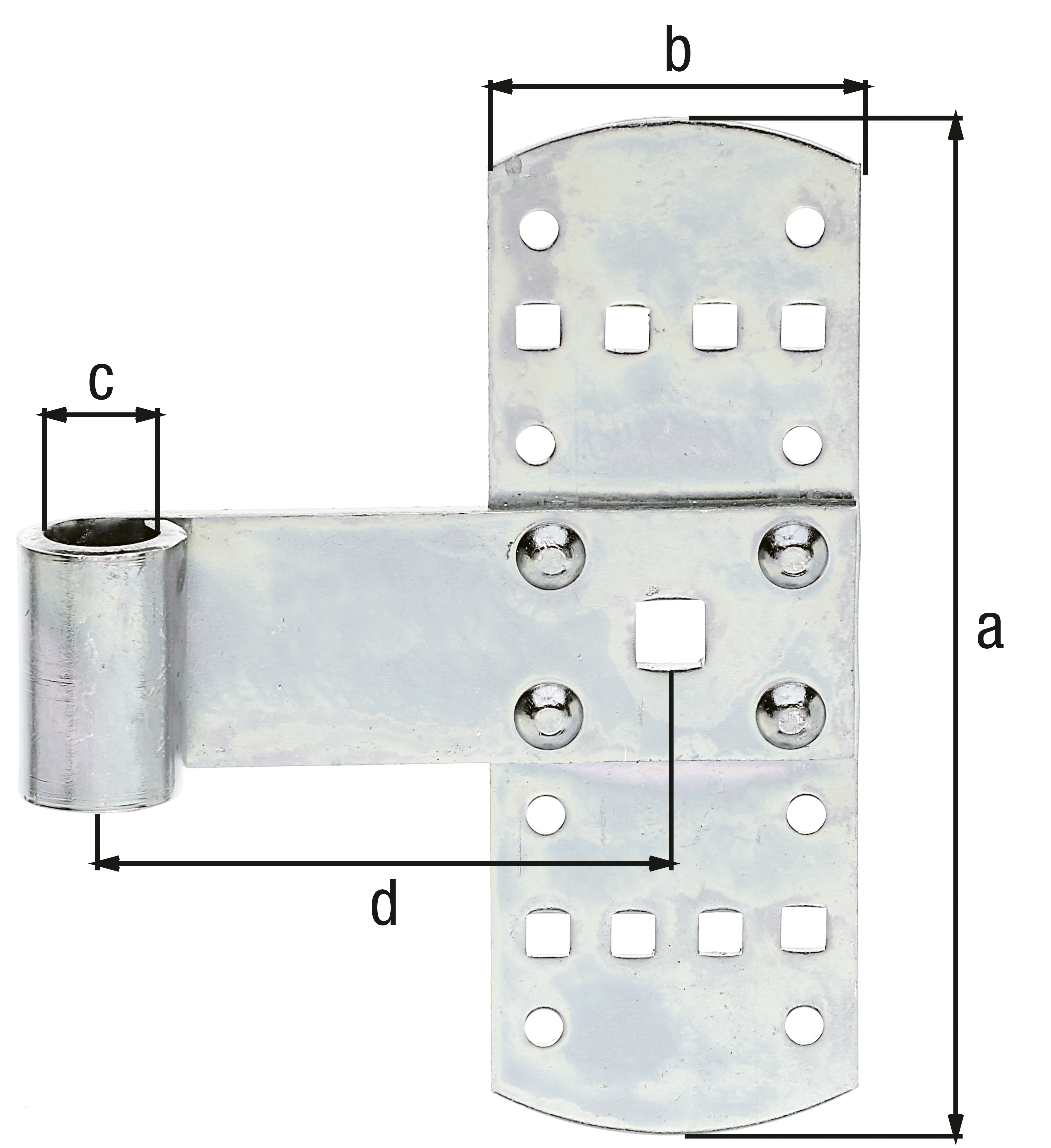 Bandella a croce, Materiale: acciaio grezzo, superficie: galvanizzata, passivata a strato spesso, altezza: 140 mm, Larghezza: 50 mm, Rotolo-Ø: 13 mm, Distanza centro bandella - Ruota centrale: 75 mm, Spessore del materiale: 2,00 mm, Numero di fori: 8 / 8 / 1, Foro: Ø5 / 5,5 x 5,5 / 9 x 9 mm Bandella a croce, Materiale: acciaio grezzo, superficie: galvanizzata, passivata a strato spesso, altezza: 140 mm, Larghezza: 50 mm, Rotolo-Ø: 13 mm, Distanza centro bandella - Ruota centrale: 75 mm, Spessore del materiale: 2,00 mm, Numero di fori: 8 / 8 / 1, Foro: Ø5 / 5,5 x 5,5 / 9 x 9 mm