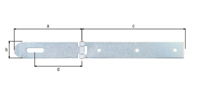 Chiusura estremità diritta, Materiale: acciaio grezzo, superficie: galvanizzata, passivata a strato spesso, Lunghezza chiusura: 140 mm, Larghezza: 35 mm, Lunghezza piastra da avvitare: 210 mm, Distanza centro foro oblungo - centro del perno: 99 mm, Spessore del materiale: 2,50 mm, Numero di fori: 1 / 3, Foro: 8 x 35 / Ø6,5 mm Chiusura estremità diritta, Materiale: acciaio grezzo, superficie: galvanizzata, passivata a strato spesso, Lunghezza chiusura: 140 mm, Larghezza: 35 mm, Lunghezza piastra da avvitare: 210 mm, Distanza centro foro oblungo - centro del perno: 99 mm, Spessore del materiale: 2,50 mm, Numero di fori: 1 / 3, Foro: 8 x 35 / Ø6,5 mm