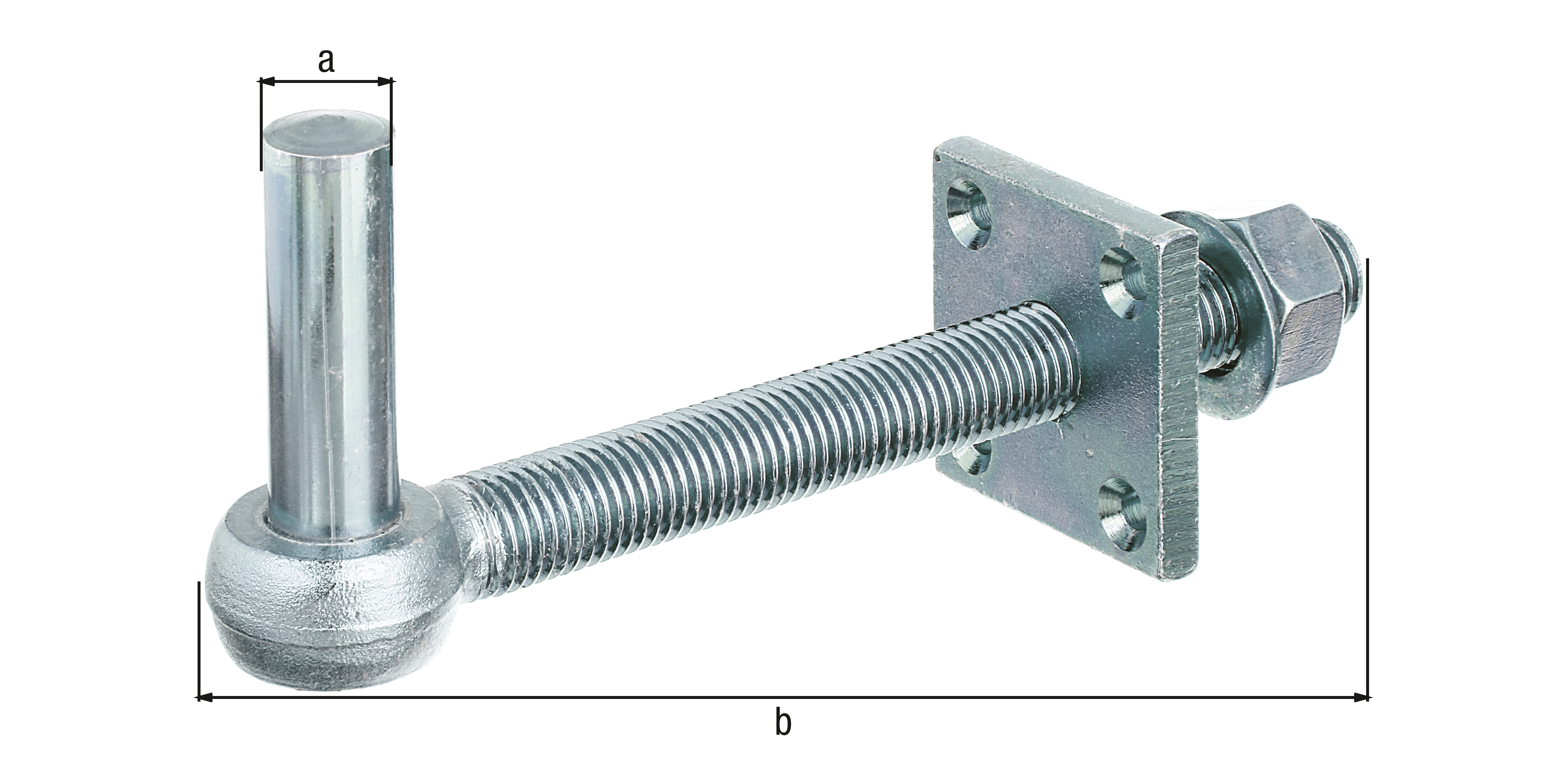 Gozne para atornillar sin apoyo, con agujeros para atornillar avellanados, Material: Acero crudo, Superficie: galvanizados, pasivado con capa gruesa, Ø Entre eje: 16 mm, Longitud: 180 mm, Longitud Eje: 45 mm, Número de agujeros: 4, Perforación: Ø6,5 mm Gozne para atornillar sin apoyo, con agujeros para atornillar avellanados, Material: Acero crudo, Superficie: galvanizados, pasivado con capa gruesa, Ø Entre eje: 16 mm, Longitud: 180 mm, Longitud Eje: 45 mm, Número de agujeros: 4, Perforación: Ø6,5 mm