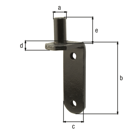 Skobel do przykręcenia, materiał: stal surowa, powierzchnia: lakierowana na mokro, czarna, Rozmiar trzpienia-Ø: 14 mm, Długość płyty: 93 mm, Szerokość płyty: 30 mm, Głębokość: 46 mm, Długość trzpienia: 30 mm, Grubość materiału: 5,00 mm, Ilość otworów: 2, Otwór: Ø8 mm, Polska Skobel do przykręcenia, materiał: stal surowa, powierzchnia: lakierowana na mokro, czarna, Rozmiar trzpienia-Ø: 14 mm, Długość płyty: 93 mm, Szerokość płyty: 30 mm, Głębokość: 46 mm, Długość trzpienia: 30 mm, Grubość materiału: 5,00 mm, Ilość otworów: 2, Otwór: Ø8 mm, Polska
