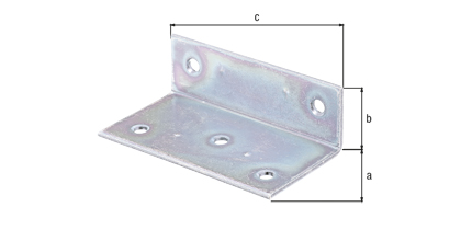 Squadretta di giunzione angolare, modello con lati disuguali, con fori per viti incassate, Materiale: acciaio grezzo, superficie: zincata sendzimir, Profondità: 40 mm, altezza: 25 mm, Larghezza: 75 mm, Spessore del materiale: 2,00 mm, Numero di fori: 5, Foro: Ø4,8 mm, CutCase Squadretta di giunzione angolare, modello con lati disuguali, con fori per viti incassate, Materiale: acciaio grezzo, superficie: zincata sendzimir, Profondità: 40 mm, altezza: 25 mm, Larghezza: 75 mm, Spessore del materiale: 2,00 mm, Numero di fori: 5, Foro: Ø4,8 mm, CutCase