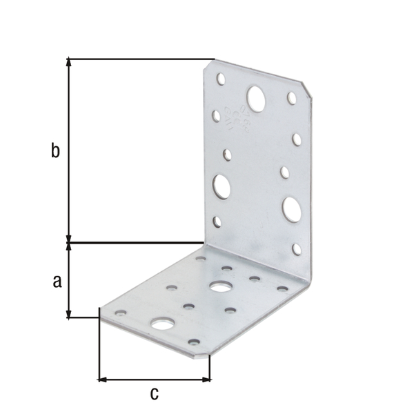 Winkelverbinder, Material: Stahl roh, Oberfläche: sendzimirverzinkt, mit CE-Kennzeichnung nach ETA-08/0165, Inhalt pro PE: 6 St., Tiefe: 90 mm, Höhe: 90 mm, Breite: 65 mm, Materialstärke: 2,50 mm, Anzahl Löcher: 5 / 17, Loch: Ø11 / Ø5 mm, im Großpack, CutCase