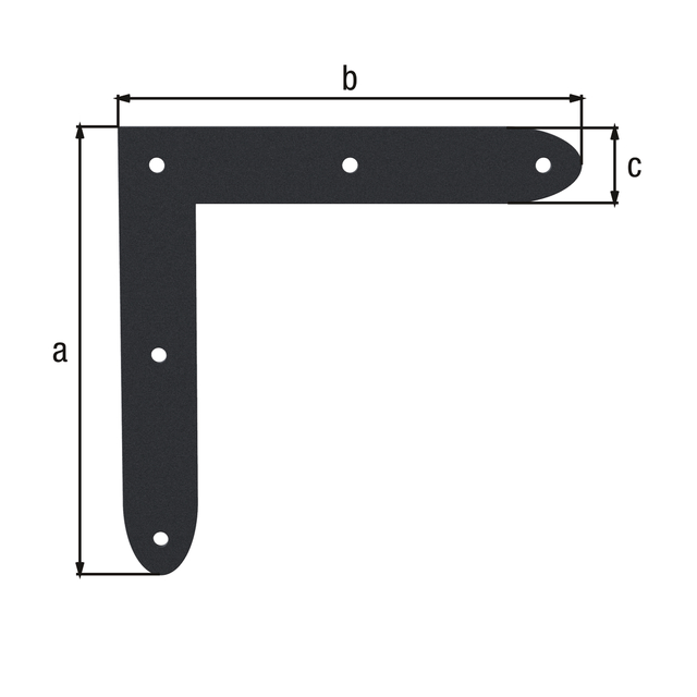 Ovado Corner bracket, Material: steel, Surface: galvanised, graphite grey powder-coated, Height: 120 mm, Length: 120 mm, Width: 20 mm, Material thickness: 1.50 mm, No. of holes: 5, Hole: Ø4 mm Ovado Corner bracket, Material: steel, Surface: galvanised, graphite grey powder-coated, Height: 120 mm, Length: 120 mm, Width: 20 mm, Material thickness: 1.50 mm, No. of holes: 5, Hole: Ø4 mm