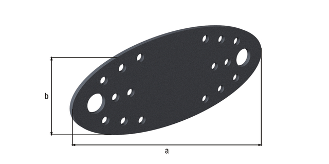 Łącznik płaski Ovado, materiał: stal, powierzchnia: ocynkowana, powlekana grafitowoszarym tworzywem sztucznym, Długość: 135 mm, Szerokość: 55 mm, Grubość materiału: 2,50 mm, Ilość otworów: 2 / 16, Otwór: Ø11 / Ø4,5 mm, CutCase Łącznik płaski Ovado, materiał: stal, powierzchnia: ocynkowana, powlekana grafitowoszarym tworzywem sztucznym, Długość: 135 mm, Szerokość: 55 mm, Grubość materiału: 2,50 mm, Ilość otworów: 2 / 16, Otwór: Ø11 / Ø4,5 mm, CutCase