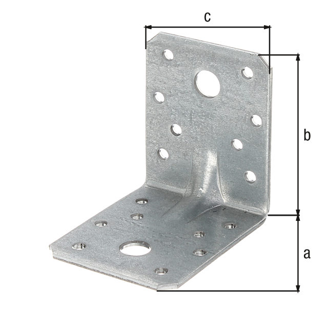 Heavy-duty angle bracket, reinforced, Material: raw steel, Surface: sendzimir galvanised, with CE marking in accordance with ETA-08/0165, Depth: 70 mm, Height: 70 mm, Width: 55 mm, Material thickness: 2.50 mm, No. of holes: 2 / 16, Hole: Ø11 / Ø5 mm, Specialised trade container Heavy-duty angle bracket, reinforced, Material: raw steel, Surface: sendzimir galvanised, with CE marking in accordance with ETA-08/0165, Depth: 70 mm, Height: 70 mm, Width: 55 mm, Material thickness: 2.50 mm, No. of holes: 2 / 16, Hole: Ø11 / Ø5 mm, Specialised trade container