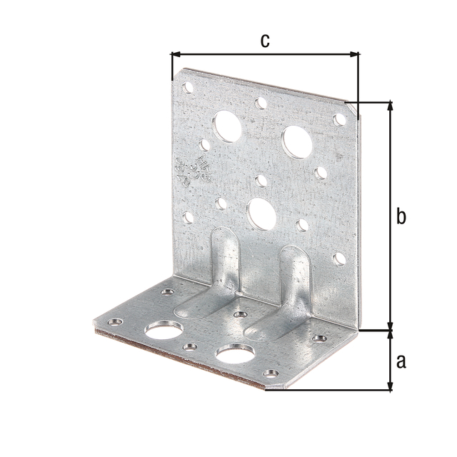 Schwerlast-Winkelverbinder mit zwei Sicken, Material: Stahl roh, Oberfläche: sendzimirverzinkt, mit CE-Kennzeichnung nach ETA-08/0165, Tiefe: 50 mm, Höhe: 90 mm, Breite: 80 mm, Materialstärke: 2,50 mm, Anzahl Löcher: 5 / 16, Loch: Ø13 / Ø5 mm, CutCase Schwerlast-Winkelverbinder mit zwei Sicken, Material: Stahl roh, Oberfläche: sendzimirverzinkt, mit CE-Kennzeichnung nach ETA-08/0165, Tiefe: 50 mm, Höhe: 90 mm, Breite: 80 mm, Materialstärke: 2,50 mm, Anzahl Löcher: 5 / 16, Loch: Ø13 / Ø5 mm, CutCase