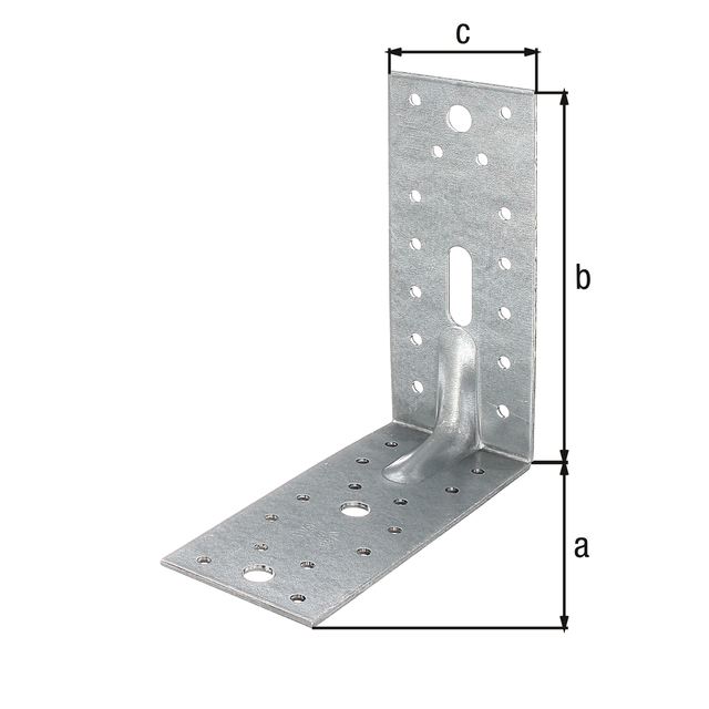 Schwerlast-Winkelverbinder mit Sicke, Material: Stahl roh, Oberfläche: sendzimirverzinkt, mit CE-Kennzeichnung nach ETA-08/0165, Tiefe: 150 mm, Höhe: 150 mm, Breite: 65 mm, Materialstärke: 2,50 mm, Anzahl Löcher: 1 / 3 / 28, Loch: 11 x 33 / Ø11 / Ø5 mm, CutCase Schwerlast-Winkelverbinder mit Sicke, Material: Stahl roh, Oberfläche: sendzimirverzinkt, mit CE-Kennzeichnung nach ETA-08/0165, Tiefe: 150 mm, Höhe: 150 mm, Breite: 65 mm, Materialstärke: 2,50 mm, Anzahl Löcher: 1 / 3 / 28, Loch: 11 x 33 / Ø11 / Ø5 mm, CutCase