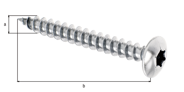 Wood screw Maxi-Fix, Material: stainless steel, in hanging box, Contents per PU: 4 Piece, Diameter: 6 mm, Length: 50 mm, Retail packaged