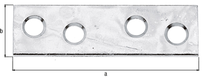 Lastrina di giunzione piana, con fori per viti incassate, Materiale: acciaio grezzo, superficie: zincata sendzimir, lunghezza: 50 mm, Larghezza: 14 mm, Spessore del materiale: 1,75 mm, Numero di fori: 4, Foro: Ø4,5 mm, CutCase Lastrina di giunzione piana, con fori per viti incassate, Materiale: acciaio grezzo, superficie: zincata sendzimir, lunghezza: 50 mm, Larghezza: 14 mm, Spessore del materiale: 1,75 mm, Numero di fori: 4, Foro: Ø4,5 mm, CutCase
