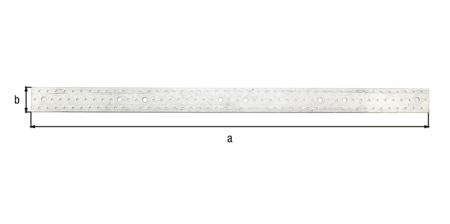 Cinta perforada, Material: Acero crudo, Superficie: acero galvanizado Sendzimir, con distintivo conforme a EN 14545, Longitud: 960 mm, Anchura: 60 mm, Espesura del material: 2,00 mm, Perforación: Ø11 / Ø5 mm Cinta perforada, Material: Acero crudo, Superficie: acero galvanizado Sendzimir, con distintivo conforme a EN 14545, Longitud: 960 mm, Anchura: 60 mm, Espesura del material: 2,00 mm, Perforación: Ø11 / Ø5 mm