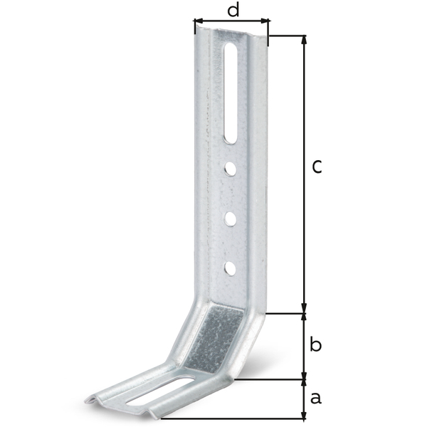 Verstellwinkel, geprägt, zweimal 45°-Winkel, Material: Stahl roh, Oberfläche: sendzimirverzinkt, Tiefe: 50 mm, Schenkel: 30 mm, Höhe: 110 mm, Breite: 32 mm, Materialstärke: 1,50 mm, Anzahl Löcher: 1 / 1 / 3, Loch: 8 x 40 / 6,5 x 40 / Ø5,5 mm, CutCase