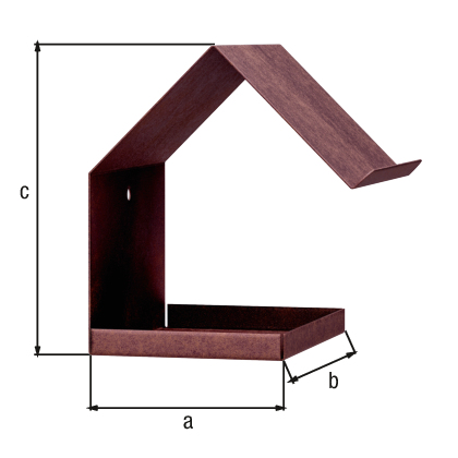 Gasthaus Spitzdach, Material: Stahl, Oberfläche: rostbraun kunststoffbeschichtet, Länge: 145 mm, Breite: 150 mm, Höhe: 180 mm, Materialstärke: 0,75 mm, 15 Jahre Garantie gegen Durchrosten Gasthaus Spitzdach, Material: Stahl, Oberfläche: rostbraun kunststoffbeschichtet, Länge: 145 mm, Breite: 150 mm, Höhe: 180 mm, Materialstärke: 0,75 mm, 15 Jahre Garantie gegen Durchrosten