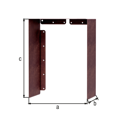 U-Schutzdach, Material: Stahl, Oberfläche: rostbraun kunststoffbeschichtet, Länge: 130 mm, Breite: 120 mm, Höhe: 100 mm, Materialstärke: 0,75 mm, 15 Jahre Garantie gegen Durchrosten U-Schutzdach, Material: Stahl, Oberfläche: rostbraun kunststoffbeschichtet, Länge: 130 mm, Breite: 120 mm, Höhe: 100 mm, Materialstärke: 0,75 mm, 15 Jahre Garantie gegen Durchrosten