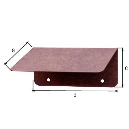 Schrägschutzdach, Material: Stahl, Oberfläche: rostbraun kunststoffbeschichtet, Länge: 140 mm, Breite: 125 mm, Höhe: 66 mm, Materialstärke: 0,75 mm, 15 Jahre Garantie gegen Durchrosten Schrägschutzdach, Material: Stahl, Oberfläche: rostbraun kunststoffbeschichtet, Länge: 140 mm, Breite: 125 mm, Höhe: 66 mm, Materialstärke: 0,75 mm, 15 Jahre Garantie gegen Durchrosten