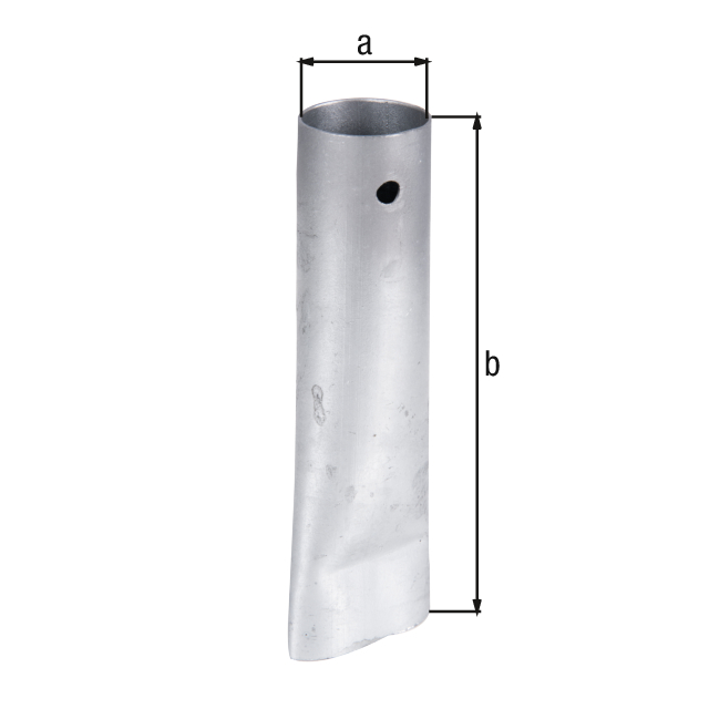 Porta palo, per il montaggio di aste blocca porta, Materiale: acciaio grezzo, superficie: zincata a fuoco, da cementare, Porta palo: 33 mm, Profondità: 150 mm Porta palo, per il montaggio di aste blocca porta, Materiale: acciaio grezzo, superficie: zincata a fuoco, da cementare, Porta palo: 33 mm, Profondità: 150 mm