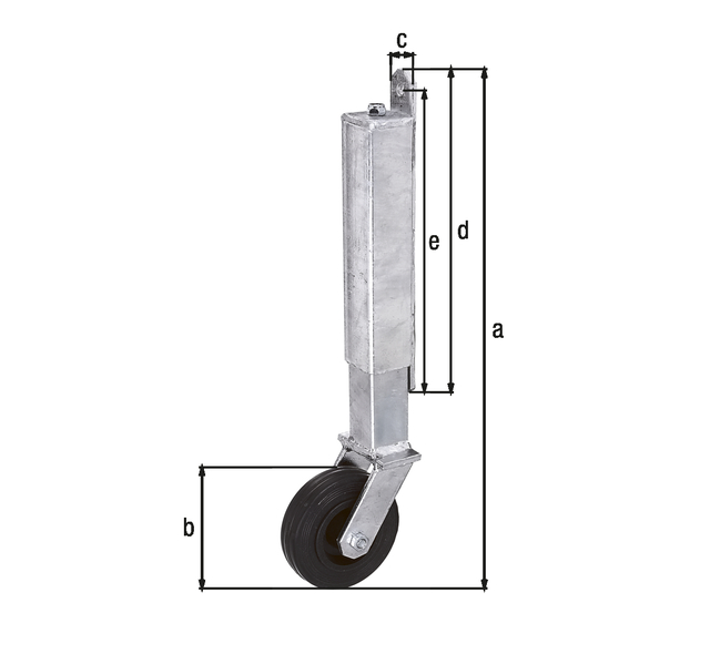 Roue de soutien pour portail léger, supporte un vantail de 70 kg maxi, Matériau: Acier brut, Finition: galvanisée à chaud, à visser, Hauteur: 400 mm, ø gond: 100 mm, Largeur de platine: 30 mm, Hauteur du panneau: 255 mm, Écartement du centre au centre du trou: 225 mm, Nombre de trous: 2, Trou: Ø8,5 mm Roue de soutien pour portail léger, supporte un vantail de 70 kg maxi, Matériau: Acier brut, Finition: galvanisée à chaud, à visser, Hauteur: 400 mm, ø gond: 100 mm, Largeur de platine: 30 mm, Hauteur du panneau: 255 mm, Écartement du centre au centre du trou: 225 mm, Nombre de trous: 2, Trou: Ø8,5 mm