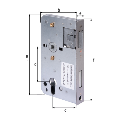 Cerradura de repuesto, con agujeros para atornillar avellanados, eje 60 mm, Material: Acero crudo, Superficie: galvanizado, Altura: 167 mm, Profundidad: 90 mm, Entre eje: 60 mm, Entre eje: 72 mm, Anchura de la placa frontal: 24 mm, Altura de la placa frontal: 167 mm Cerradura de repuesto, con agujeros para atornillar avellanados, eje 60 mm, Material: Acero crudo, Superficie: galvanizado, Altura: 167 mm, Profundidad: 90 mm, Entre eje: 60 mm, Entre eje: 72 mm, Anchura de la placa frontal: 24 mm, Altura de la placa frontal: 167 mm