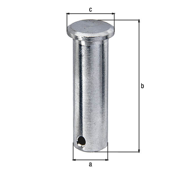 Axe pour gond réglable, Matériau: Acier inoxydable, Diamètre intérieur: 16 mm, Hauteur: 57 mm, Ø extérieur: 21 mm, pour filetage: M16