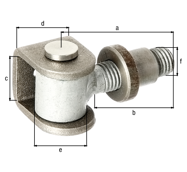 Torband mit U-Bügel und Einschweißmutter zum Anschweißen, Material: U-Bügel und Einschweißmutter: Stahl roh, Verbindungsbolzen und Sicherungsring: Edelstahl, Länge: 49 mm, Gewindelänge: 32 mm, Bügelhöhe: 25 mm, Bügelbreite: 30 mm, Rollen-Ø: 20 mm, Außen-Ø Einschweißmutter: 18 mm, verstellbar um: 15 mm, Gewinde: M12, Fachhandelsgebinde